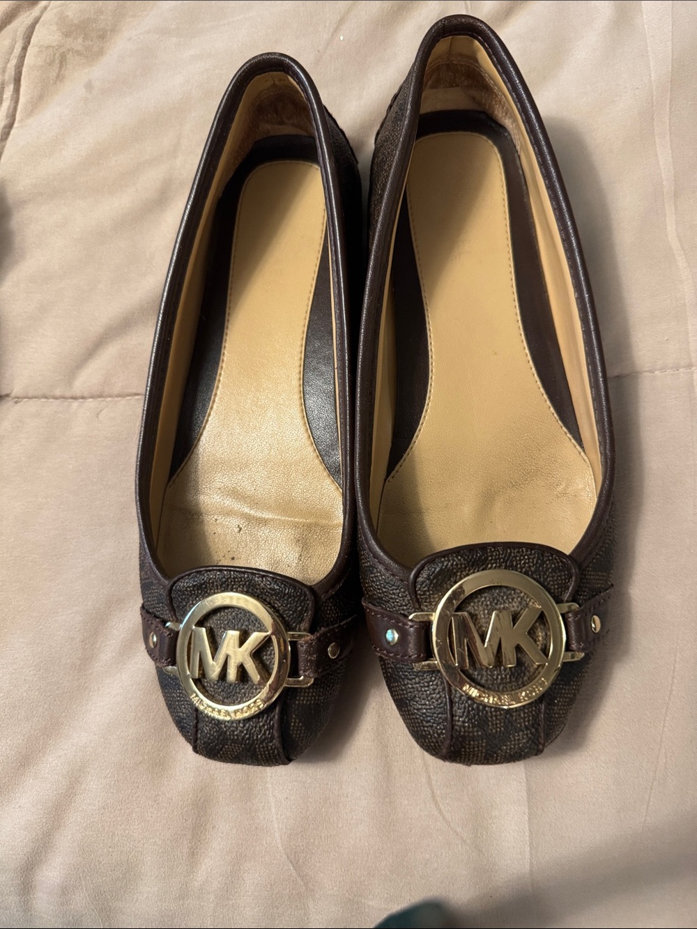 Michael Kors Brown Logo-Emblem Women's Flats